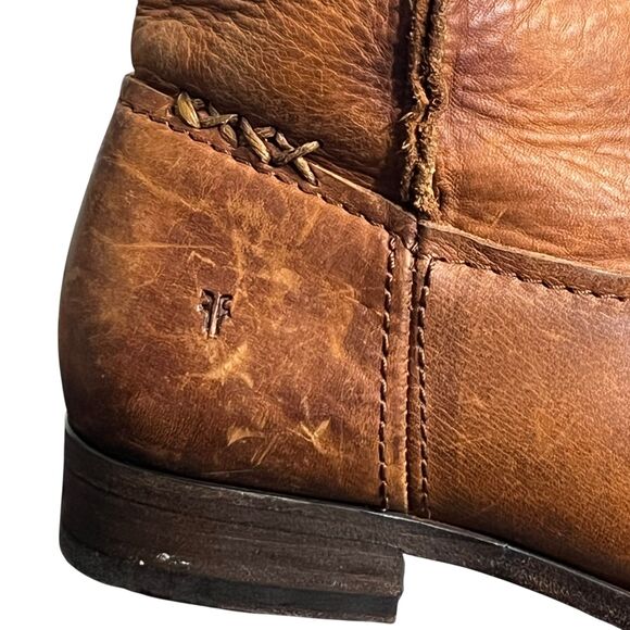Frye Boots Womens Size 7 Brown Leather Western Ankle Pull On Boho Rodeo Booties - Picture 9 of 12
